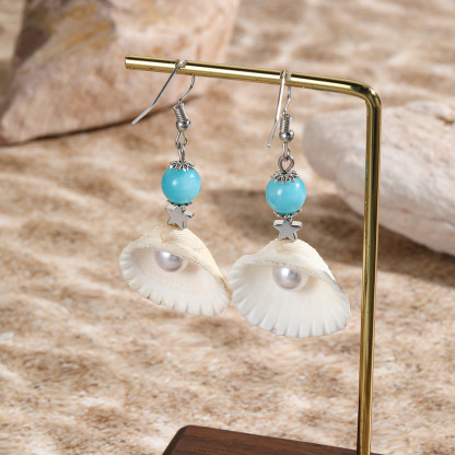 Vibecurve® Ocean Series Pearl Shell Earrings