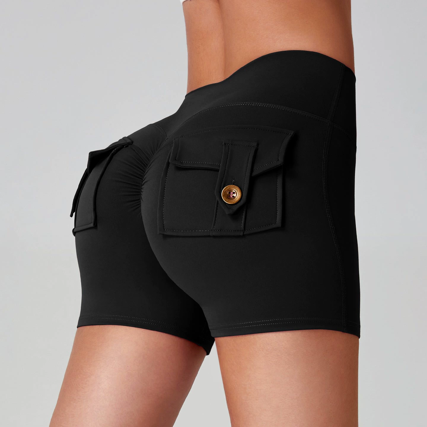 Vibecurve® Women High Waisted Skinny Yoga Shorts