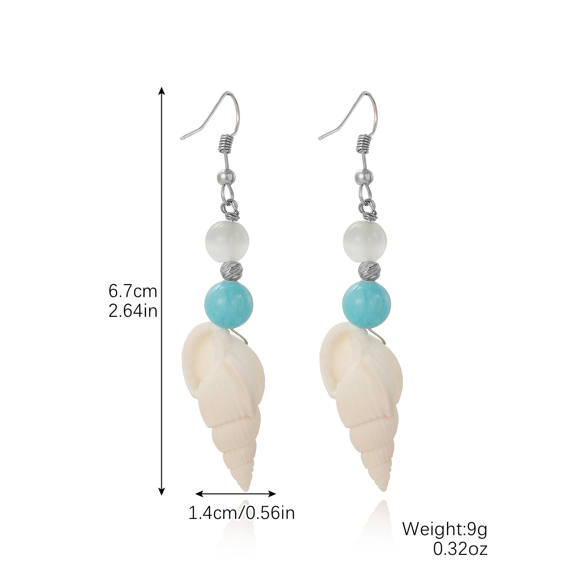 Vibecurve® Ocean Series Pearl Shell Earrings