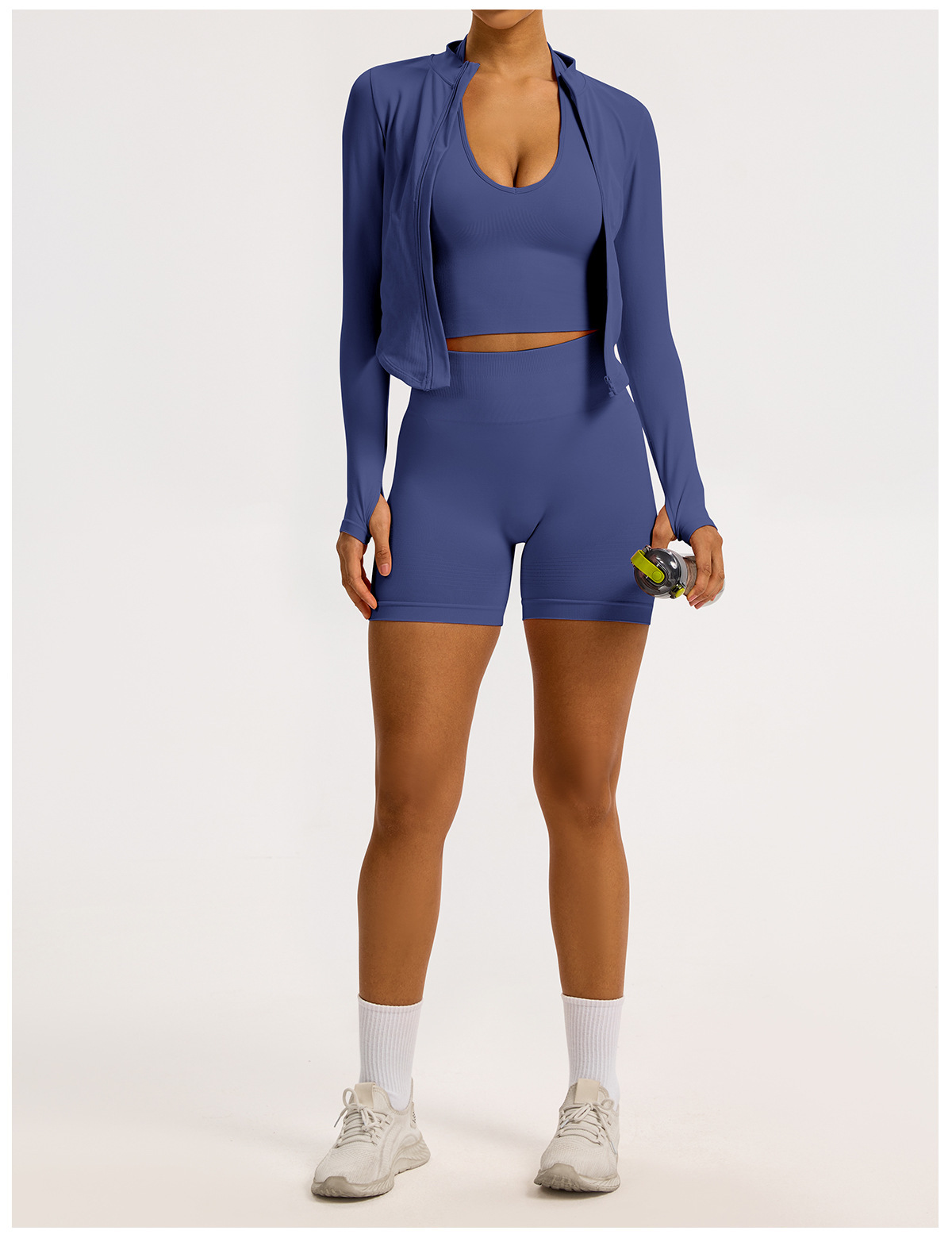 Vibecurve® Zipper Stand Collar Long Sleeve Yoga Jacket