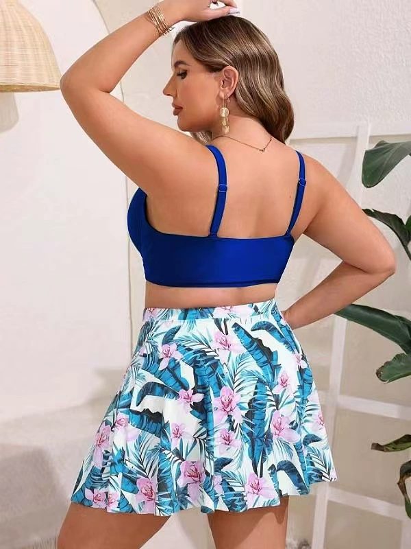 Vibecurve®  Swimwear for Women Tummy Control Plus Size Tankini Swimsuits 2 Piece Bikini High Waist Bathing Suit