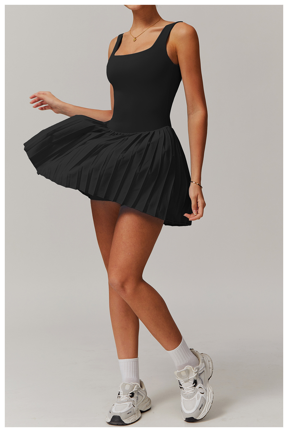 Vibecurve®Anti-Exposure Fitness Pocket Pleated Skirt Sports Dress