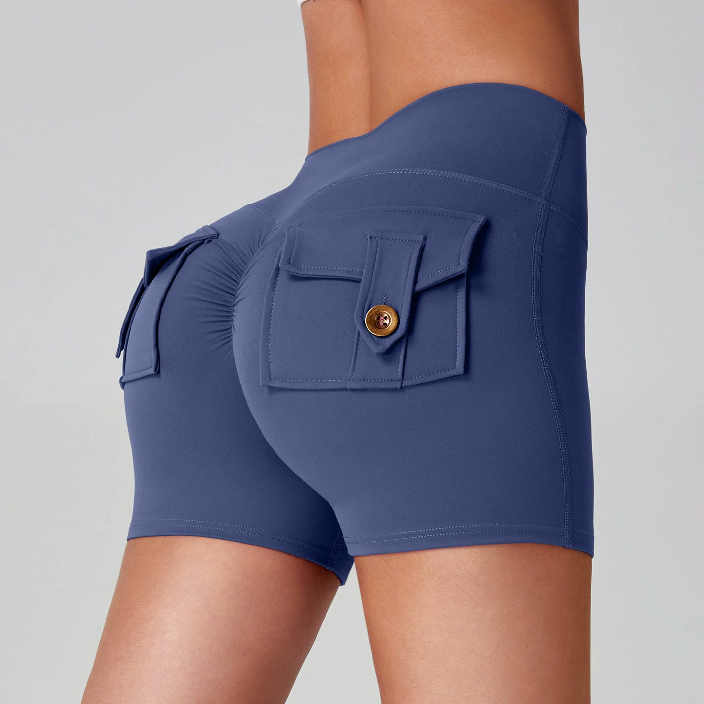 Vibecurve® Women High Waisted Skinny Yoga Shorts
