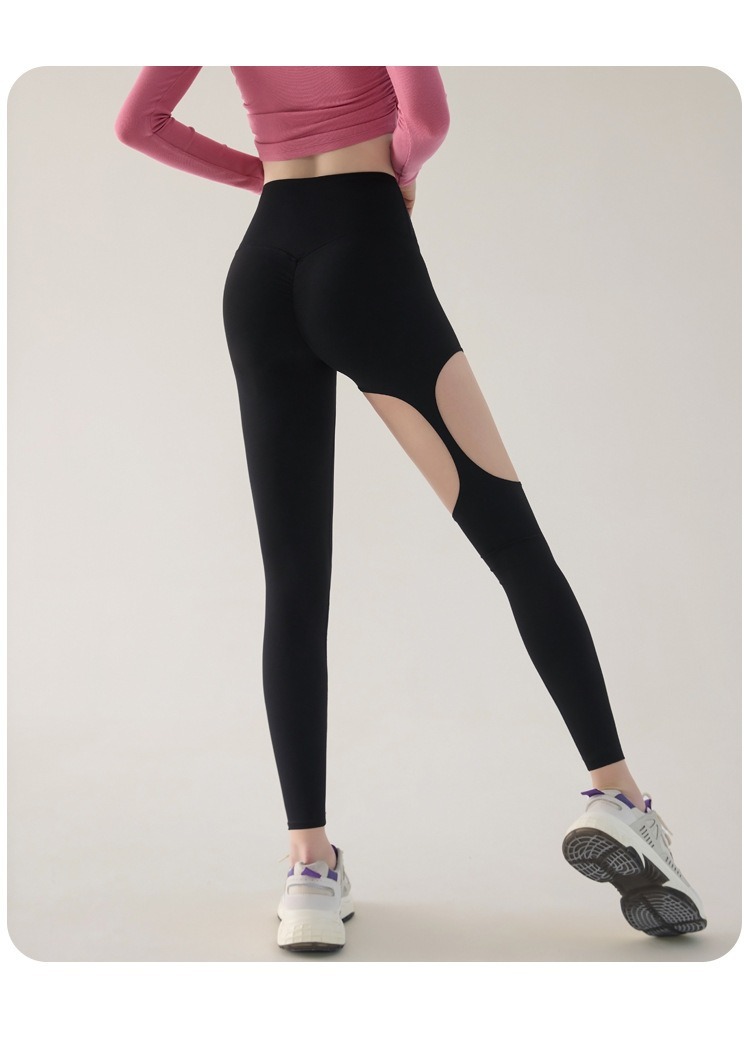 Vibecurve® Sexy Metal Button Hollow Yoga Pants