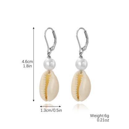 Vibecurve® Ocean Series Pearl Shell Earrings