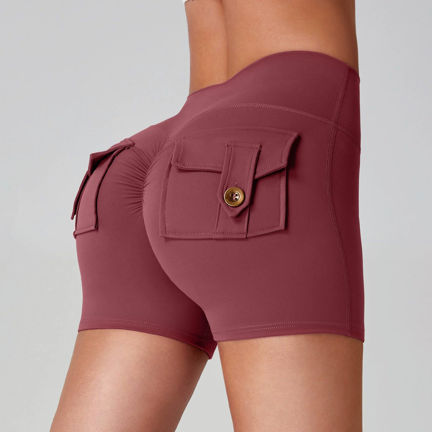 Vibecurve® Women High Waisted Skinny Yoga Shorts