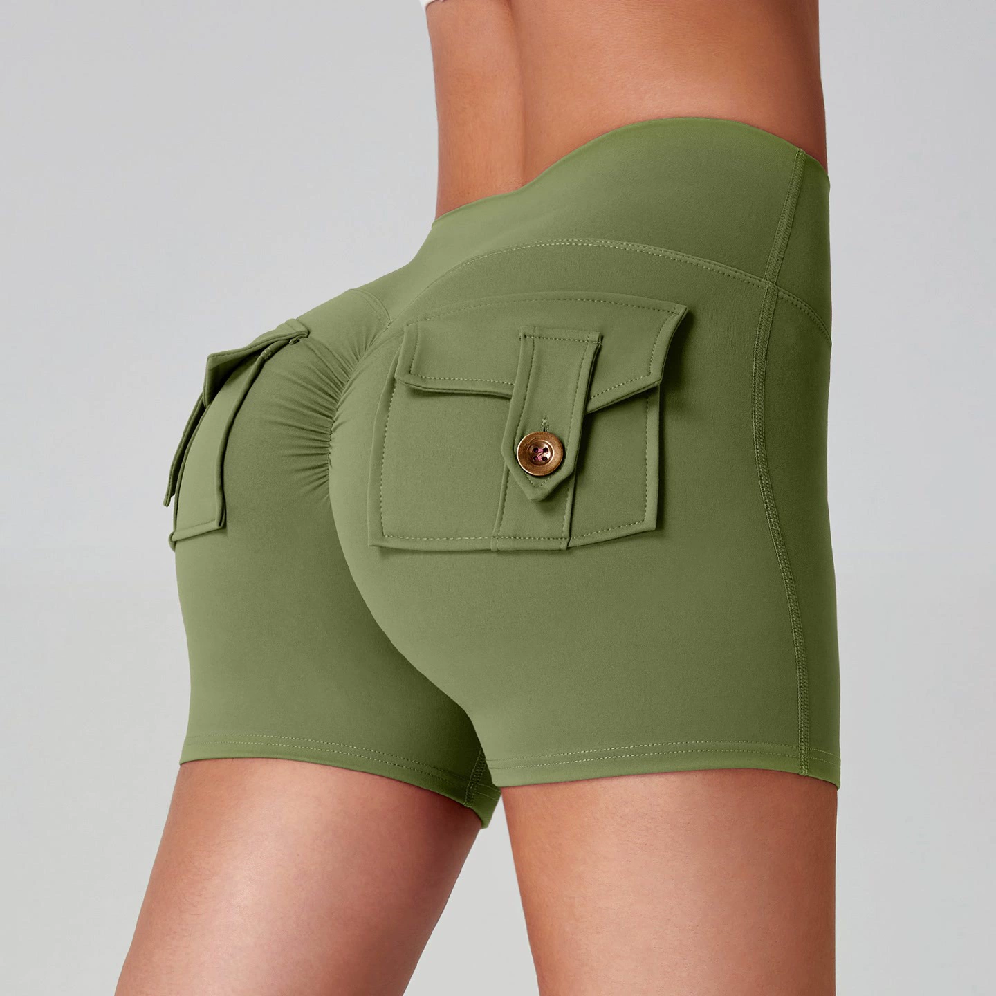 Vibecurve® Women High Waisted Skinny Yoga Shorts