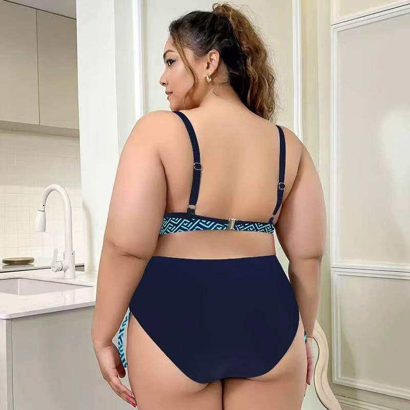 Vibecurve®  Womens  High Waisted Bottom Tummy Control Bathing Suits Two Piece Swimsuits Bikini Swimwear