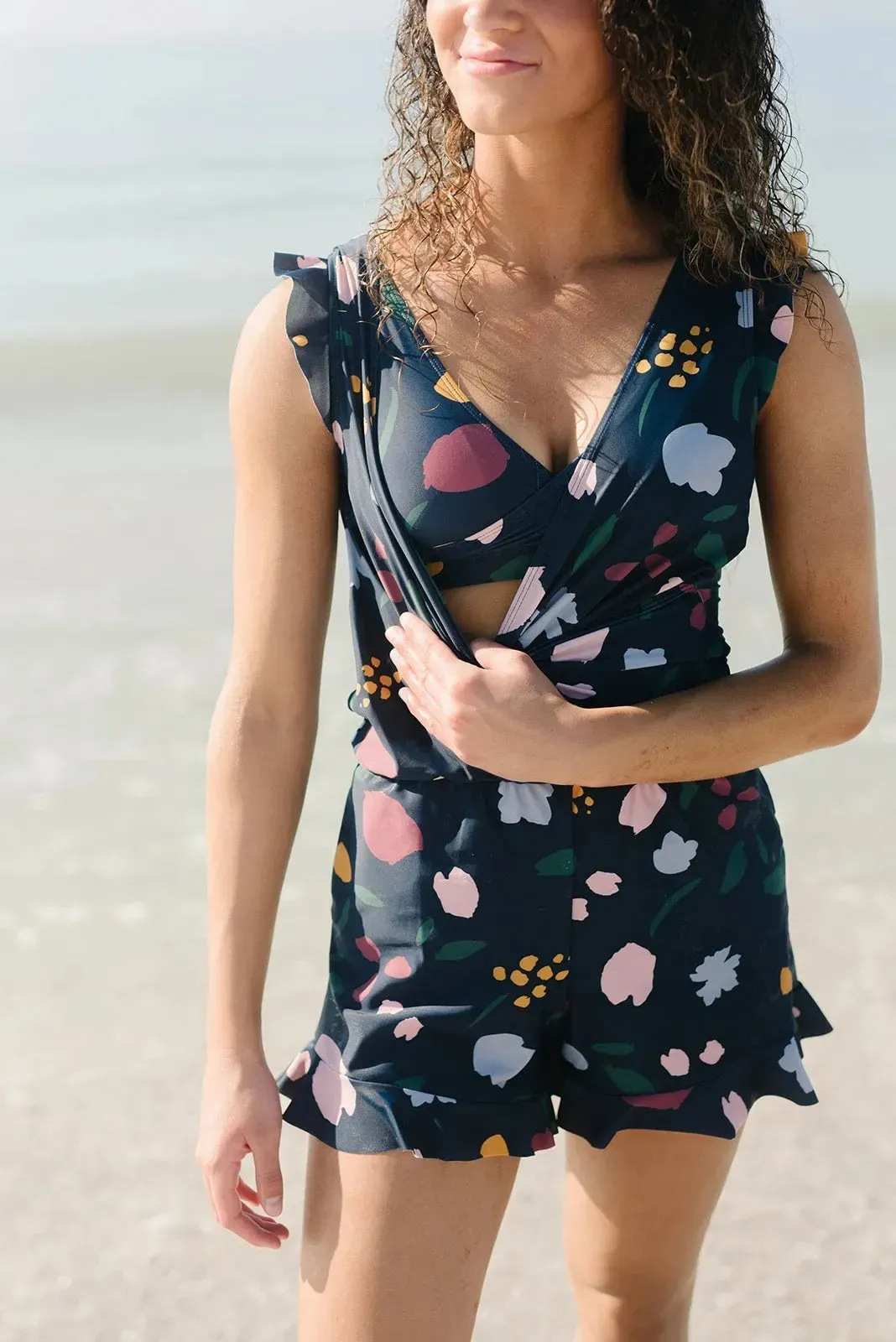 Vibecurve® Relaxed Fit Built-in Bra Swimsuit Romper