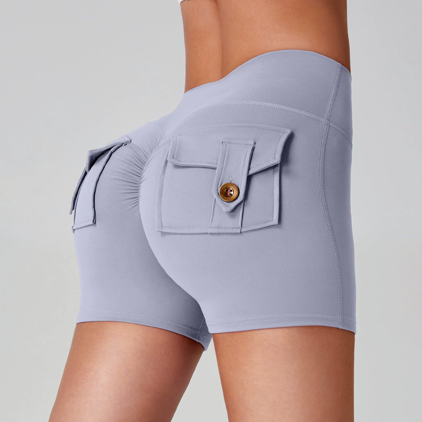 Vibecurve® Women High Waisted Skinny Yoga Shorts