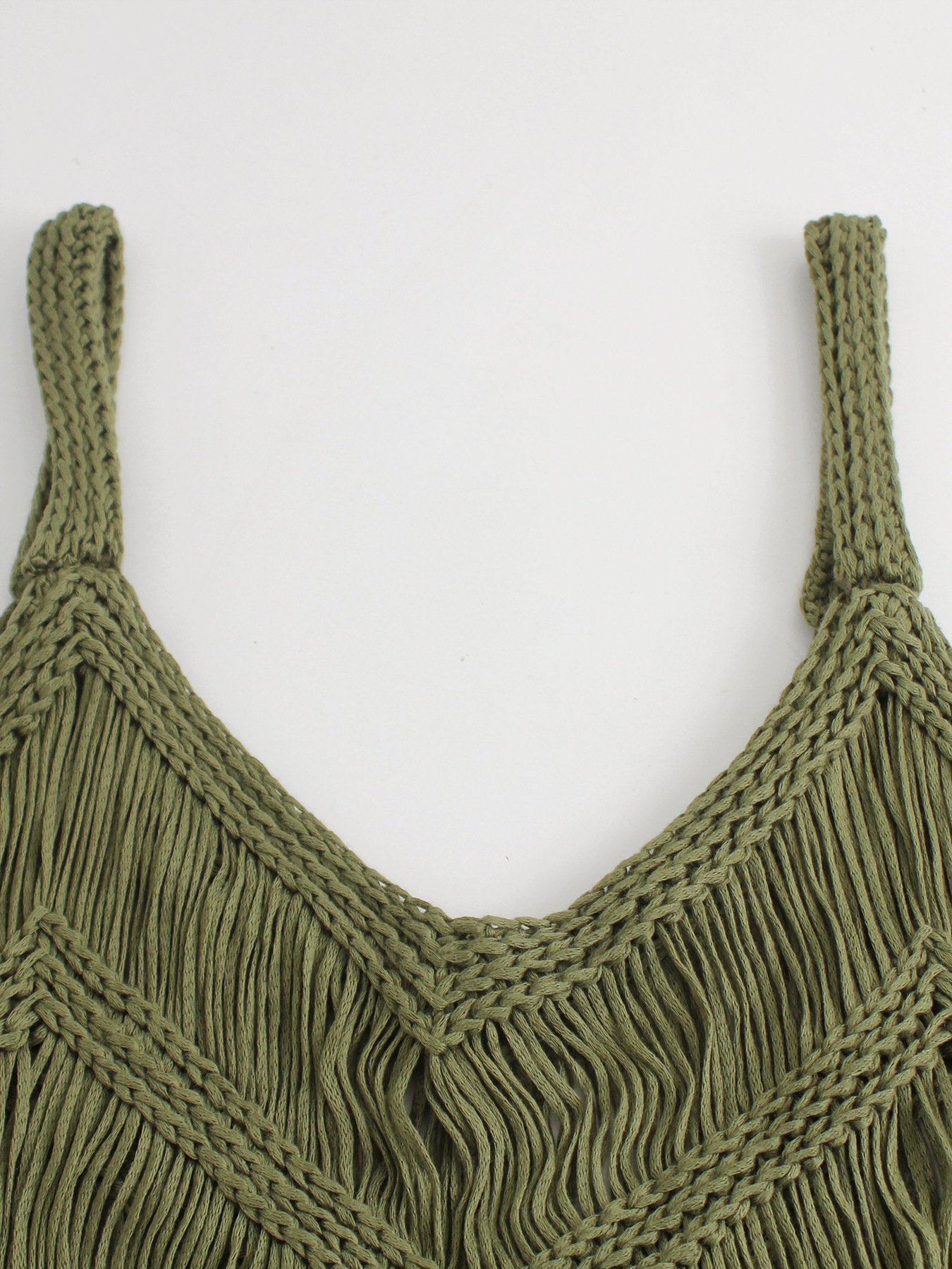 Vibecurve® Women's Plain Fringe Trim Cami Top