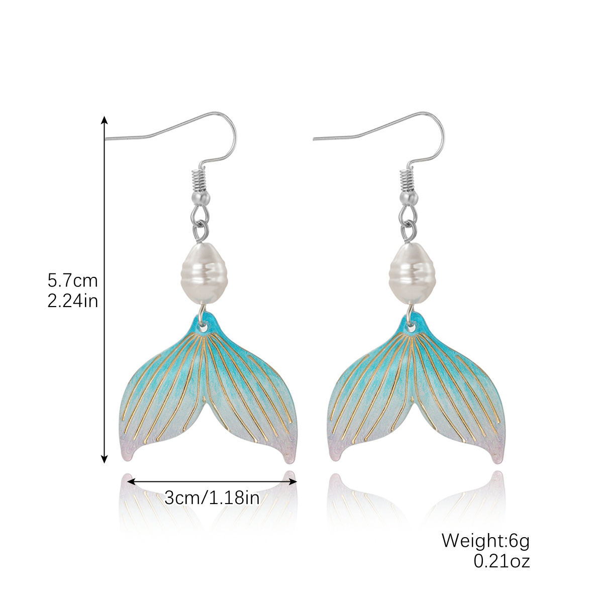 Vibecurve® Ocean Series Pearl Shell Earrings