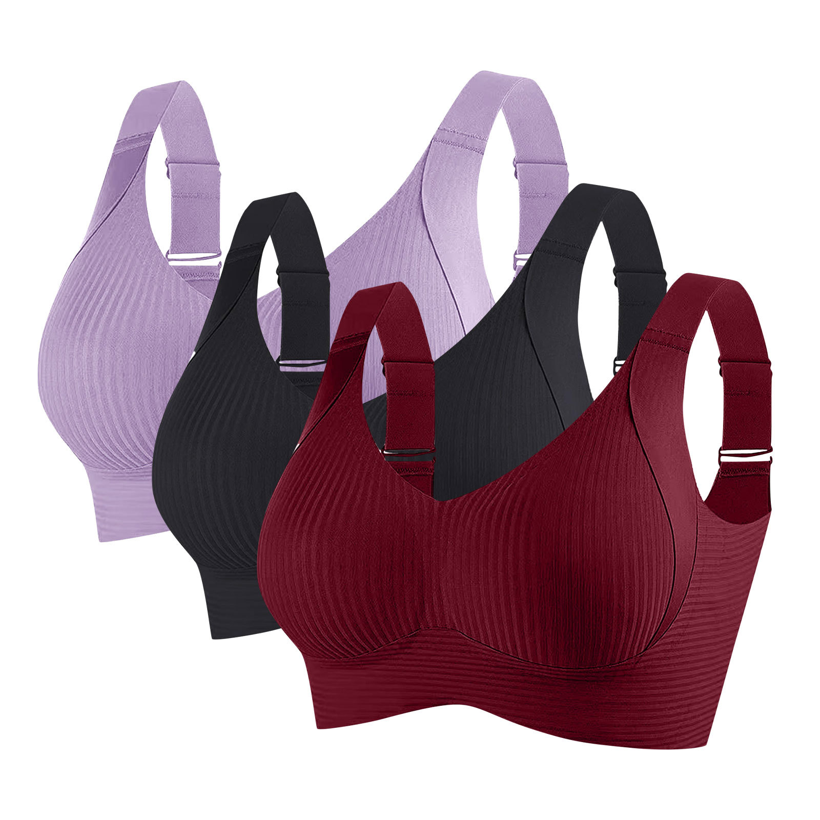 Vibecurve® Women's Solid Color Seamless No-Wire Comfortable Breast Lif