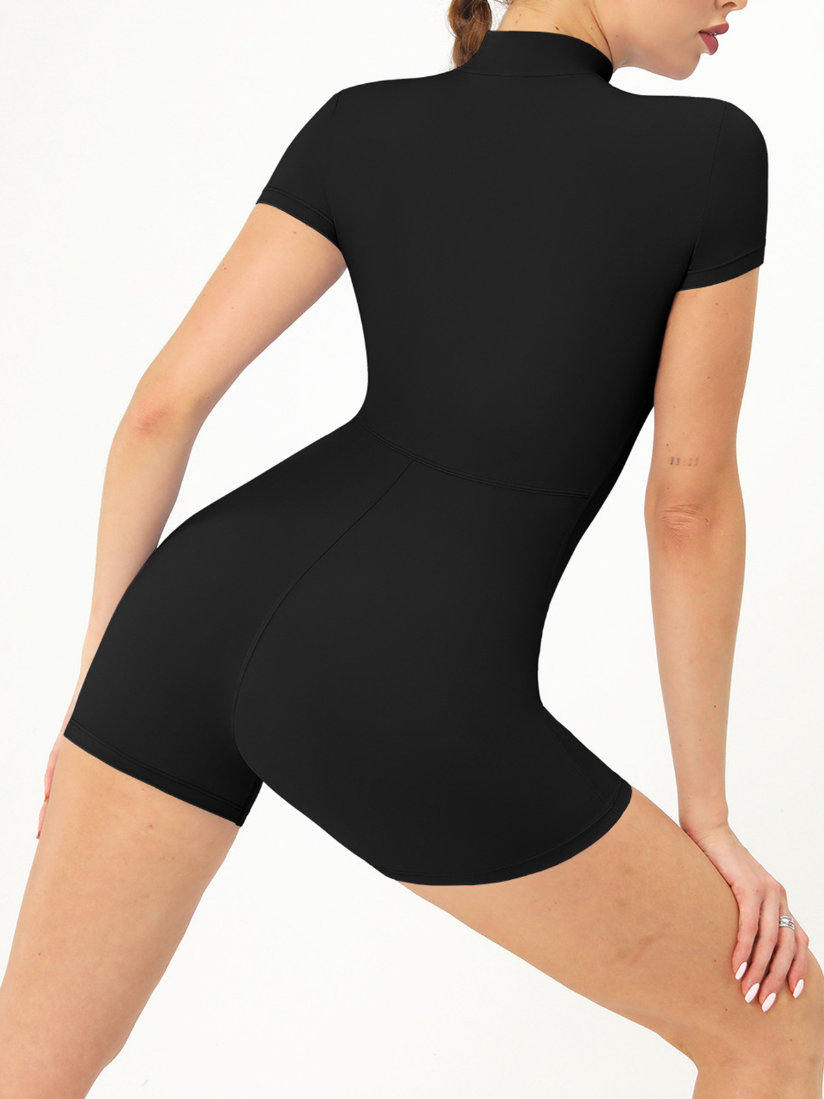 Vibecurve® Short-Sleeved One-Piece Yoga Suit