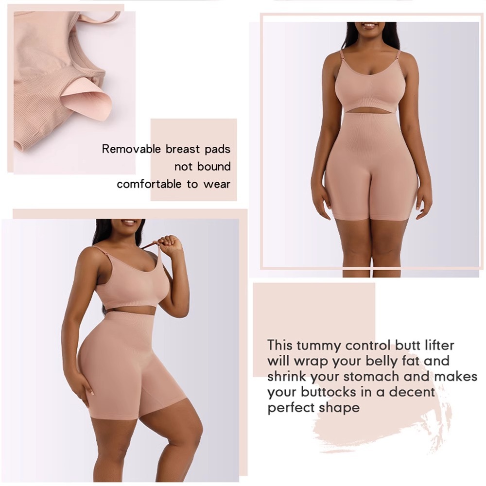 Vibecurve® Seamless Compression Shorts And Bra Set
