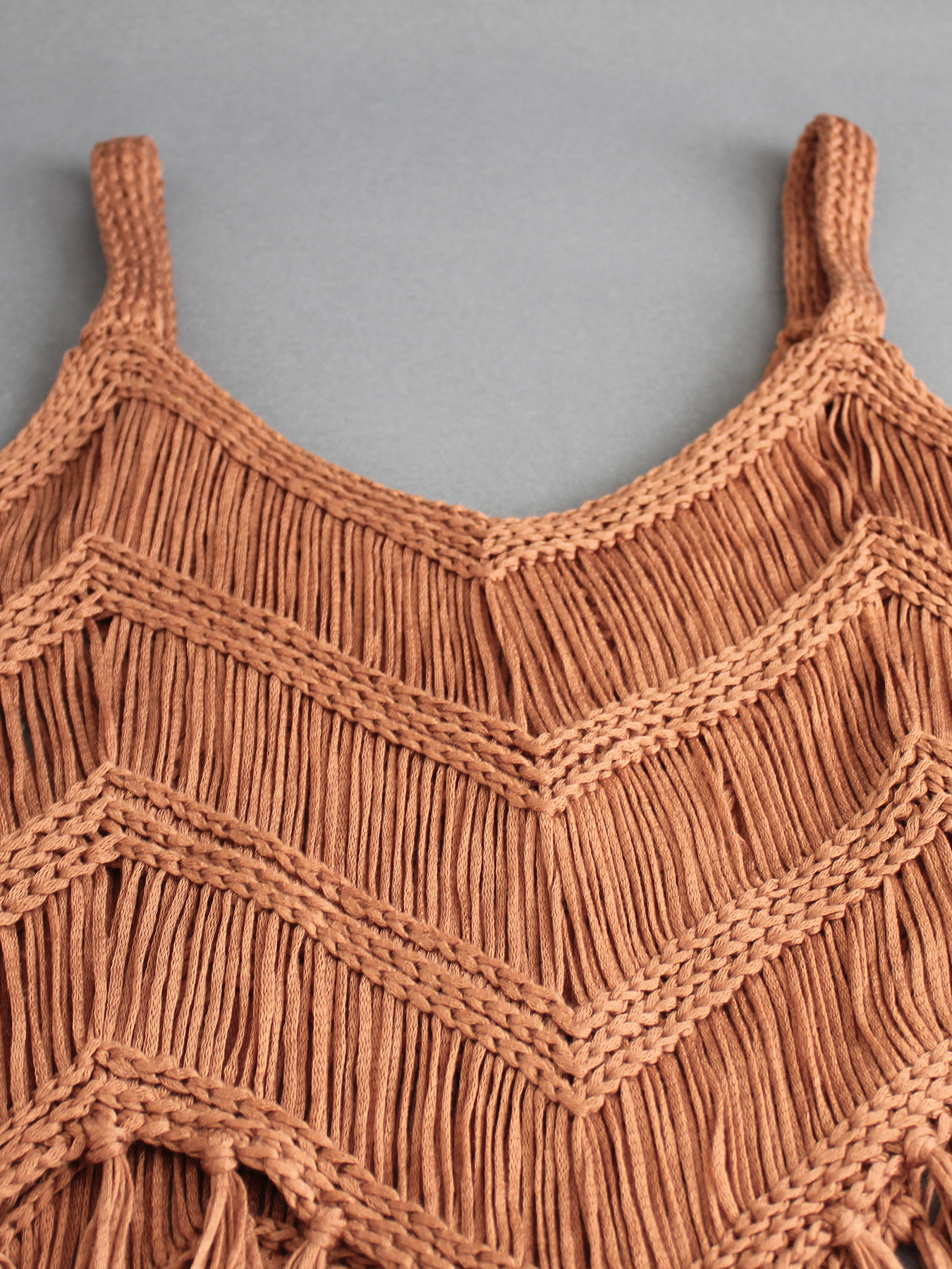 Vibecurve® Women's Plain Fringe Trim Cami Top