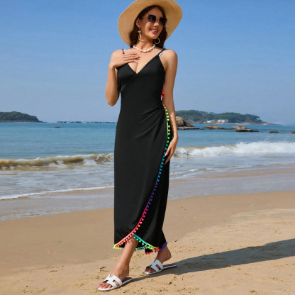 Vibecurve® Sexy Sling Ball Tassel Bikini Cover Up