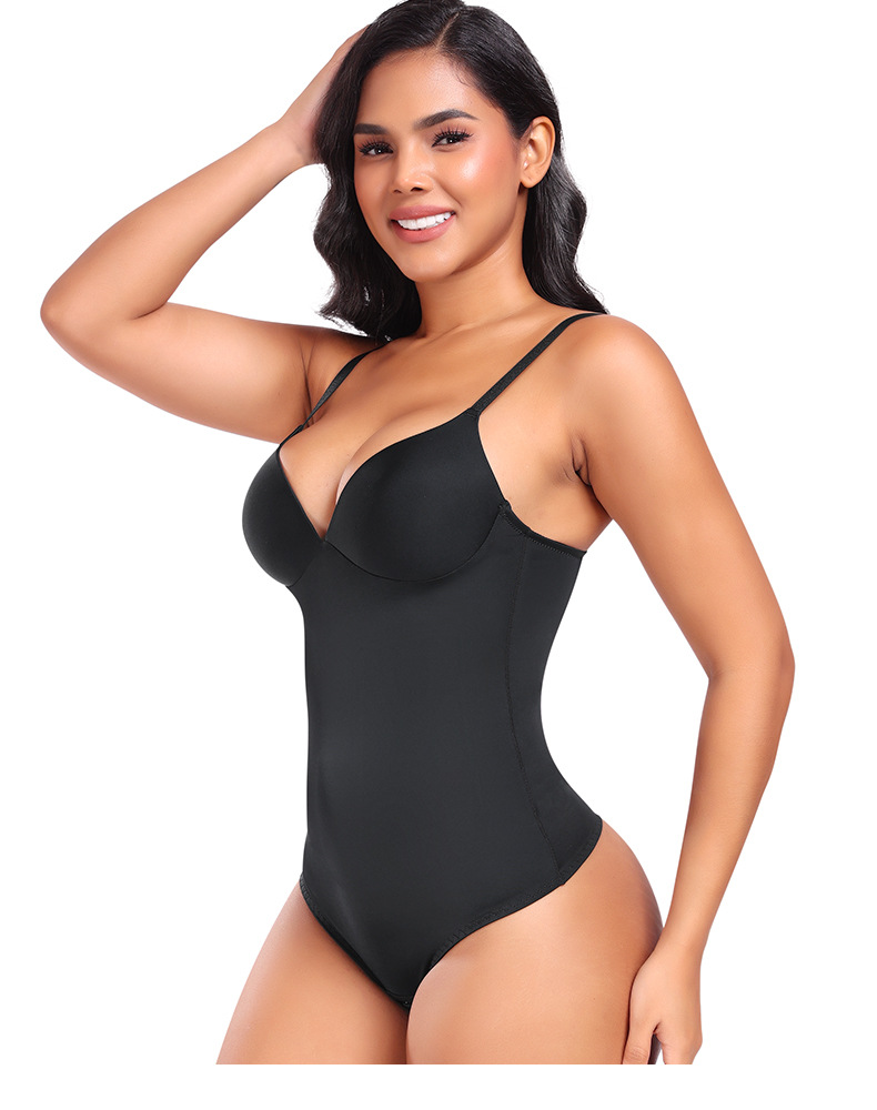 Vibecurve® Women's Shapewear Tummy Tuck Slim Shapewear Deep V-Neck Shapewear Built-In Bra