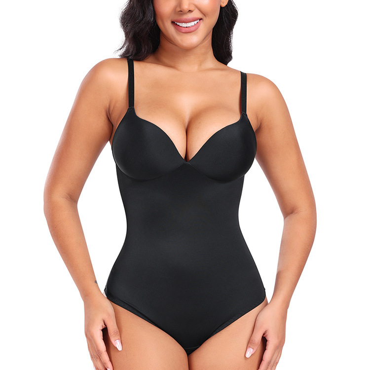 Vibecurve® Women's Shapewear Tummy Tuck Slim Shapewear Deep V-Neck Shapewear Built-In Bra