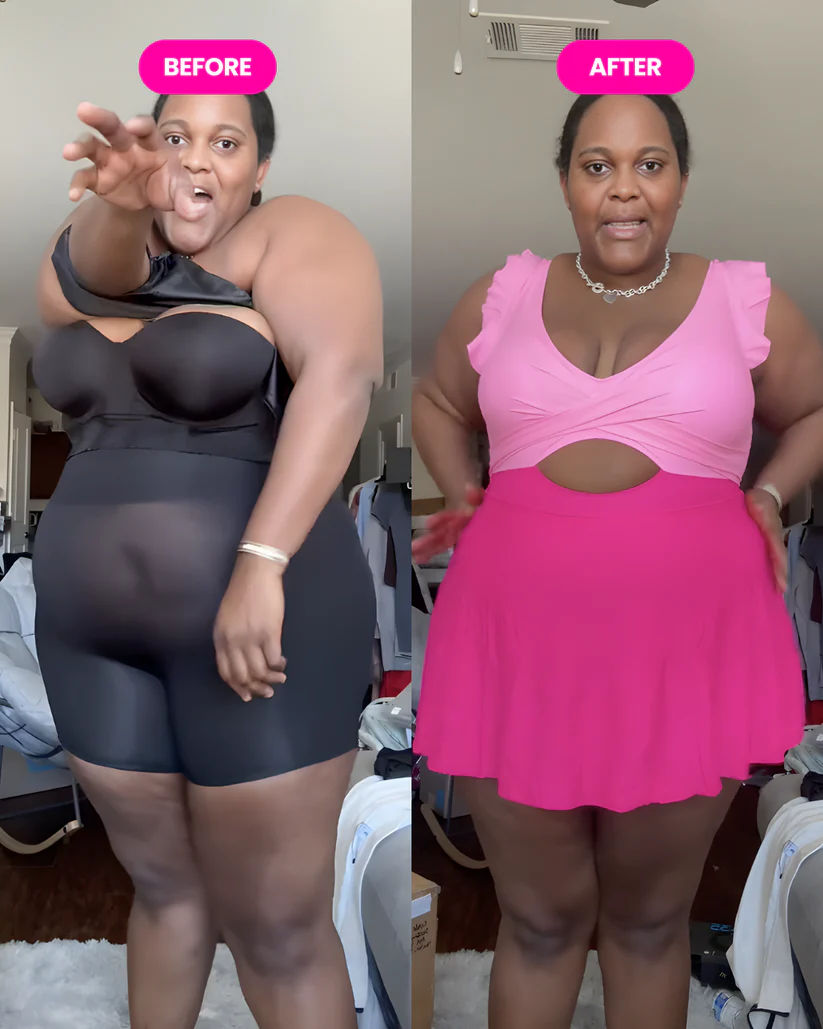 Vibecurve® Women's One Piece Swimsuit Ruffle Cutout Swimdress Tummy Control V Neck Wrap Swimwear