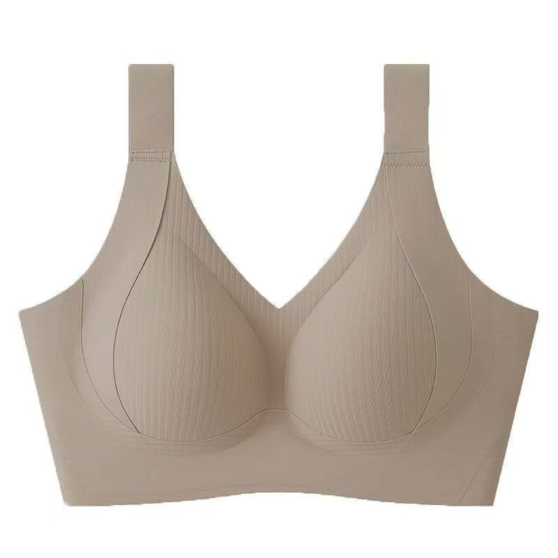 Vibecurve® Women's Solid Color Wireless Bra, Comfortable Breathable Push Up Bra