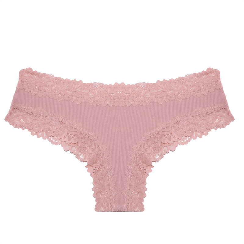 Vibecurve® Women's Cotton Panties Lace Low Rise Basic Brazilian Bikini Cute Panties
