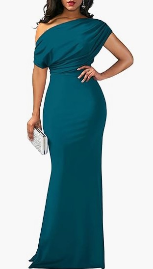 Vibecurve® Elegant Sleeveless Off Shoulder Bodycon Long Formal Party Evening Dress