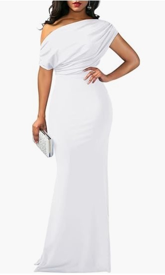 Vibecurve® Elegant Sleeveless Off Shoulder Bodycon Long Formal Party Evening Dress