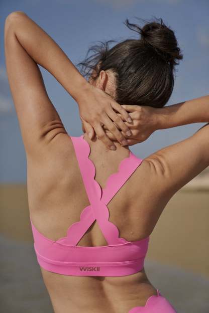 The WISKII Cross Back Bra in Pink is Back & Trending for 2024!