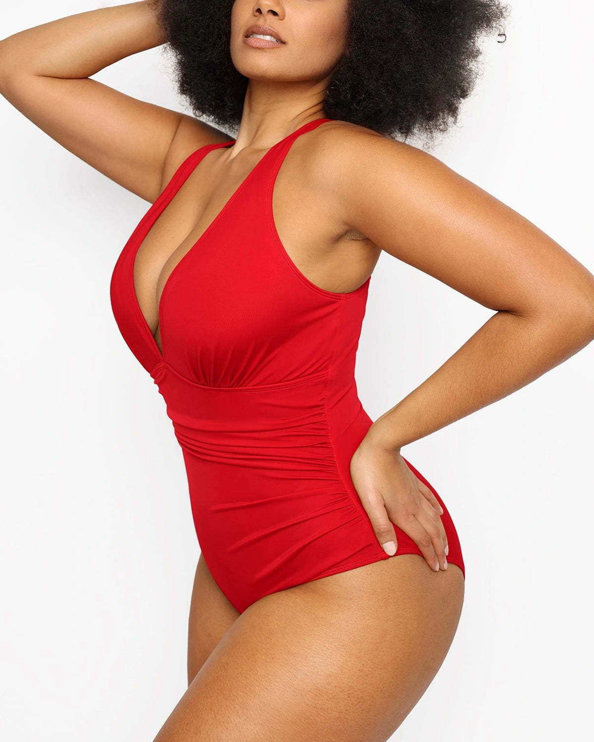 Vibecurve® Tummy Shaping One-Piece Pleated Swimsuit