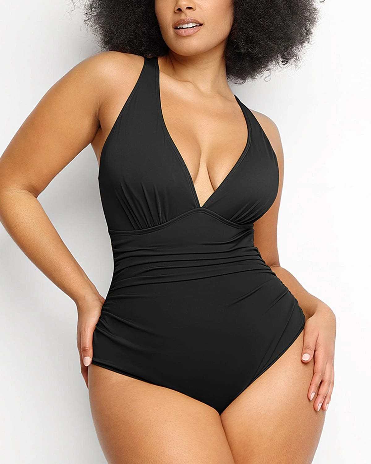 Vibecurve® Tummy Shaping One-Piece Pleated Swimsuit