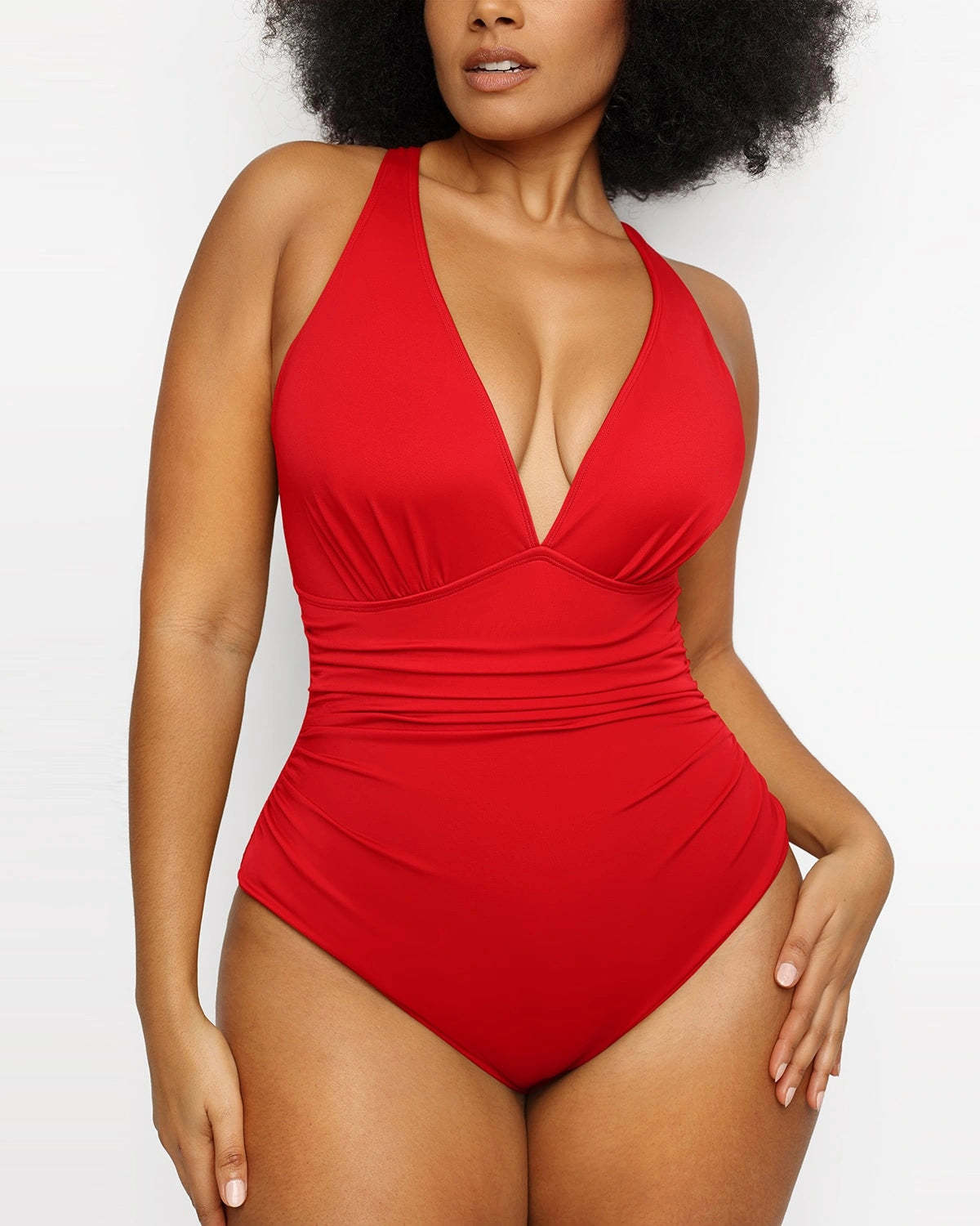 Vibecurve® Tummy Shaping One-Piece Pleated Swimsuit