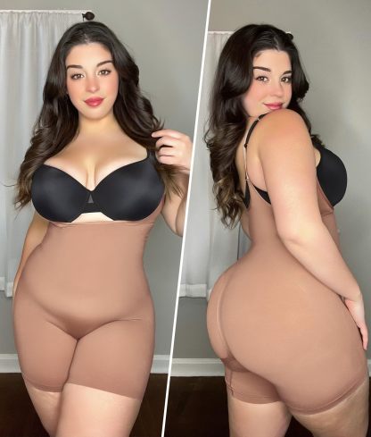 Vibecurve® Bodysuit for Women Tummy Control Shapewear Open Bust Mid-Thigh Sculpting Body Shaper