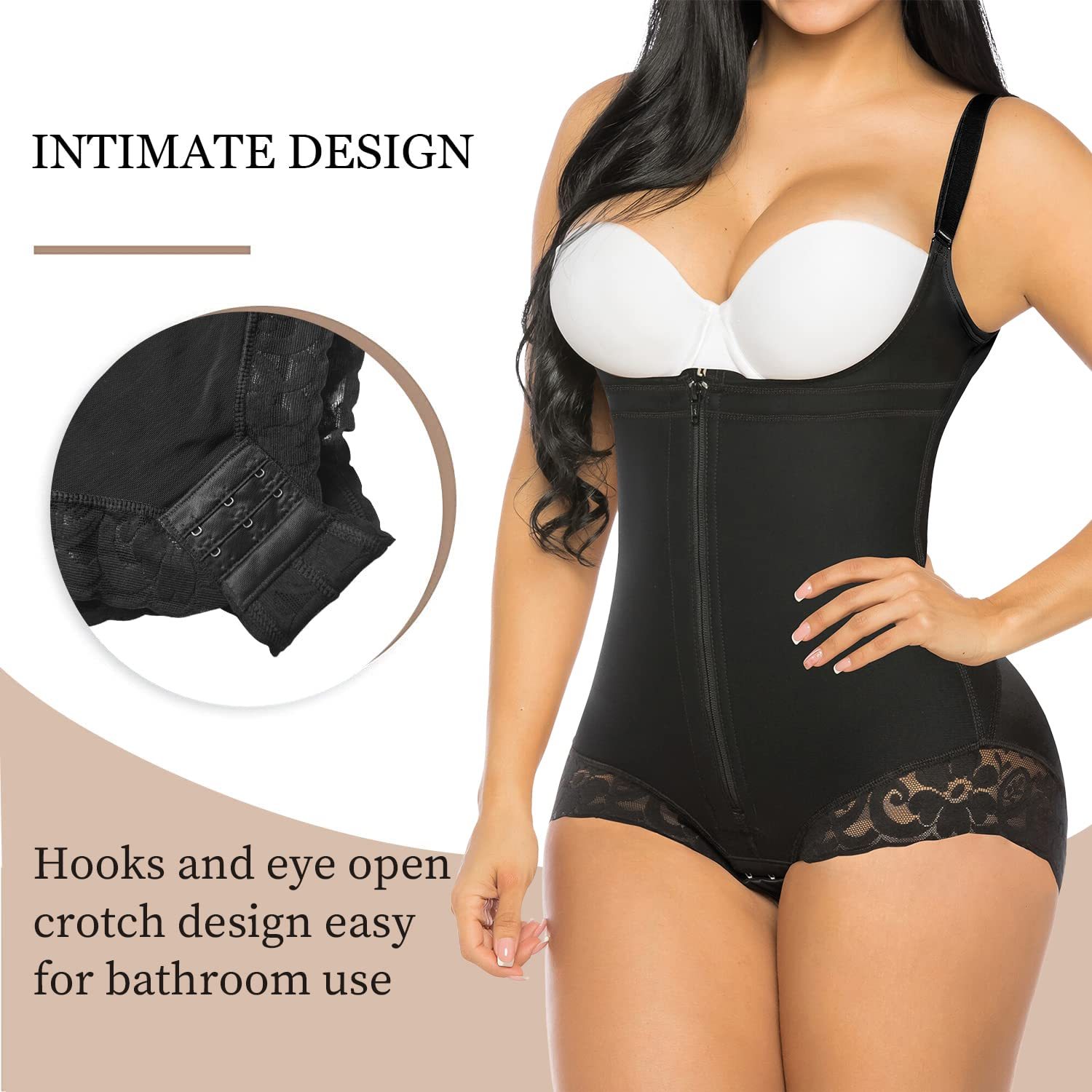 Vibecurve® Shapewear for Women Tummy Control Fajas Colombianas Open Bust Body Shaper Slimmer Bodysuit