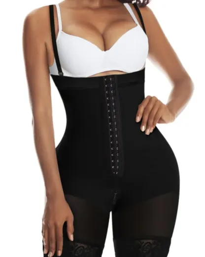 Vibecurve® Fajas Colombianas Shapewear for Women Tummy Control Body Shaper Butt Lifter with Zipper Crotch