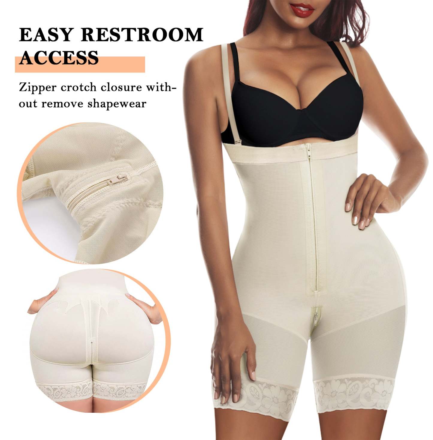 Vibecurve® Fajas Colombianas Shapewear with Zipper Crotch