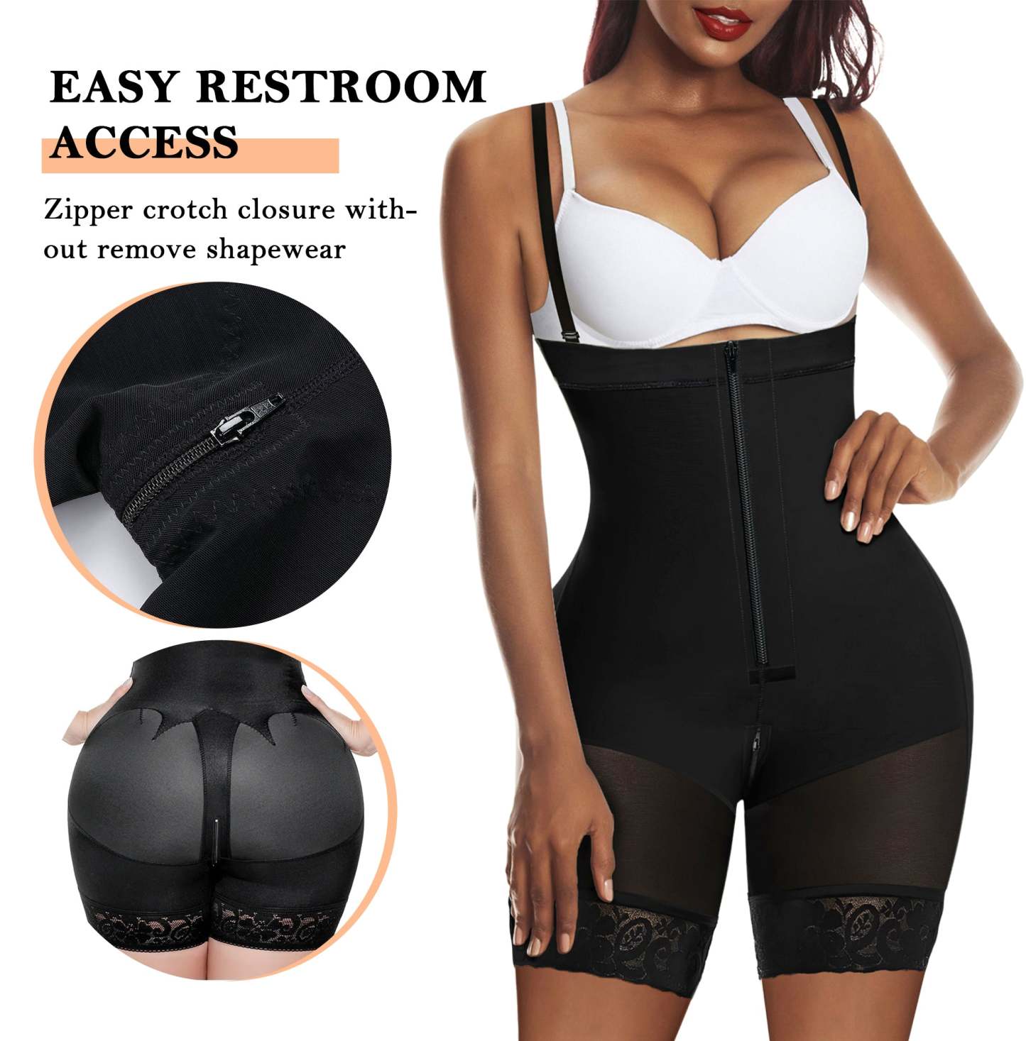 Vibecurve® Fajas Colombianas Shapewear with Zipper Crotch