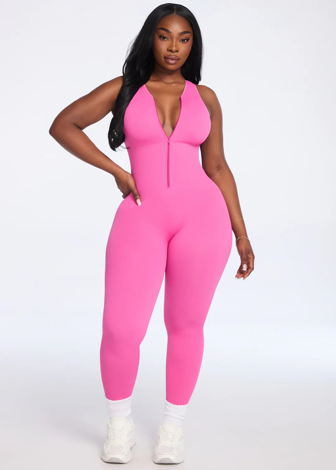 Vibecurve® Front Zipper Seamless Knit Bodysuit Shaper