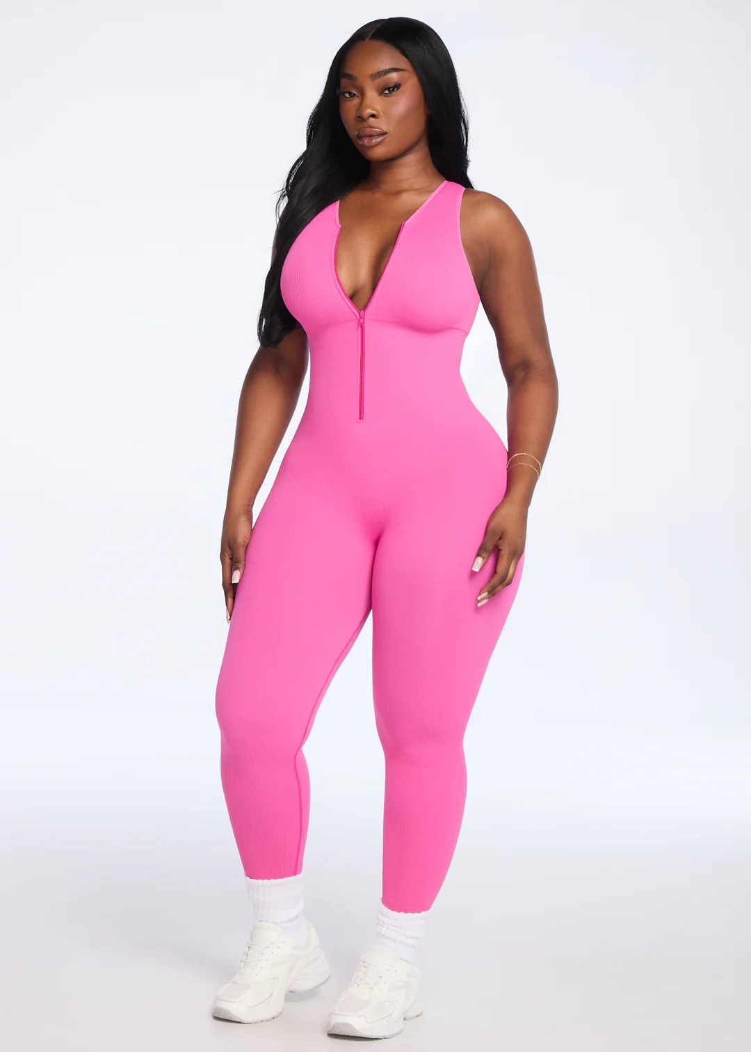 Vibecurve® Front Zipper Seamless Knit Bodysuit Shaper