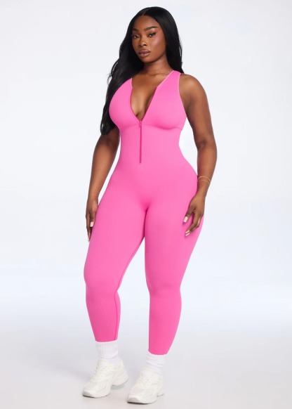 Vibecurve® Front Zipper Seamless Knit Bodysuit Shaper