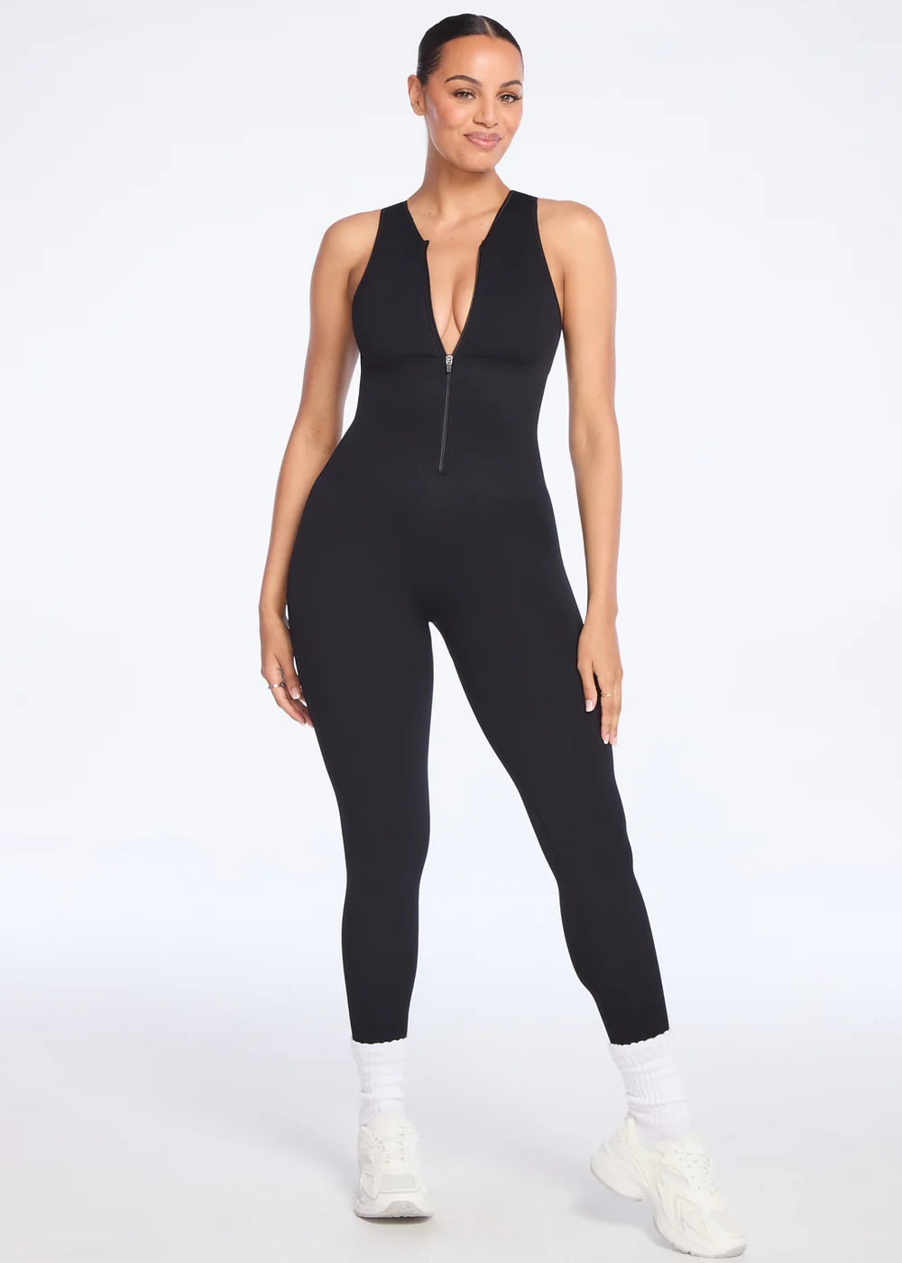 Vibecurve® Front Zipper Seamless Knit Bodysuit Shaper