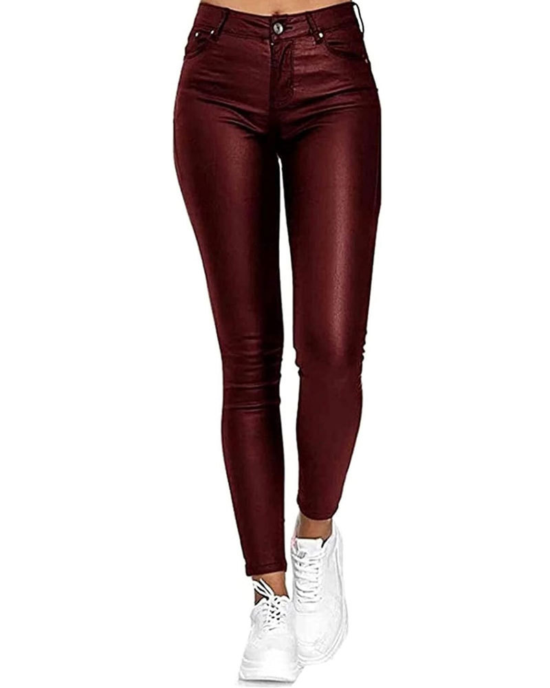 Vibecurve®Women's High Waist Slimming Eco-Leather Pants