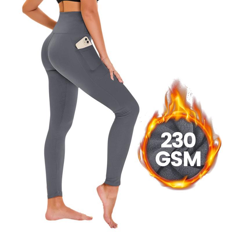 Vibecurve®  High Waisted Fleece Lined Leggings with Pockets