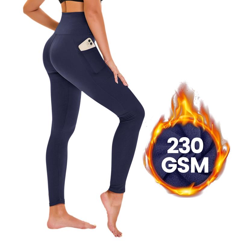 Vibecurve®  High Waisted Fleece Lined Leggings with Pockets
