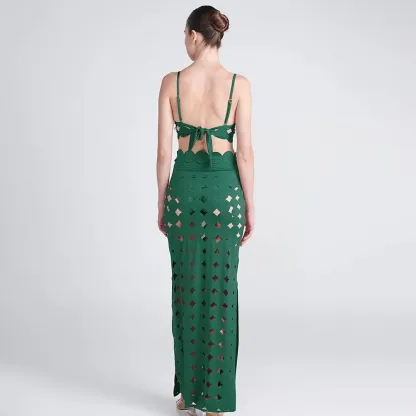 Vibecurve® Laser Cutting Circularity Bikini Swimsuit and Split Skirt