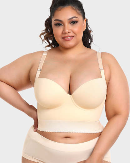Vibecurve® Built-In Shapewear Longline Push-Up Bra