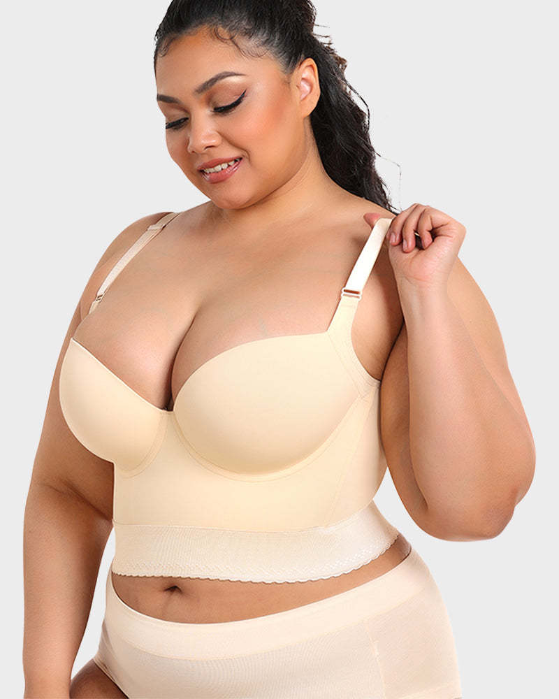 Vibecurve® Built-In Shapewear Longline Push-Up Bra