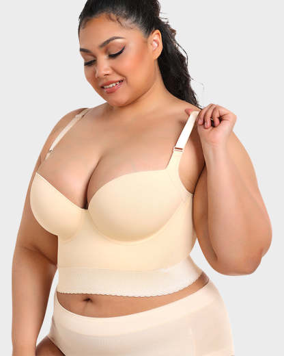 Vibecurve® Built-In Shapewear Longline Push-Up Bra
