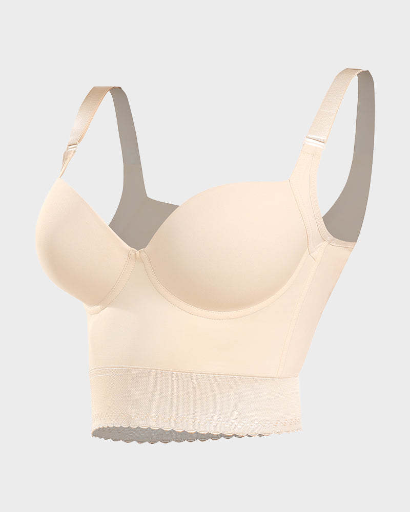 Vibecurve® Built-In Shapewear Longline Push-Up Bra