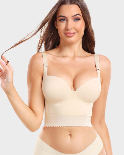 Vibecurve® Built-In Shapewear Longline Push-Up Bra